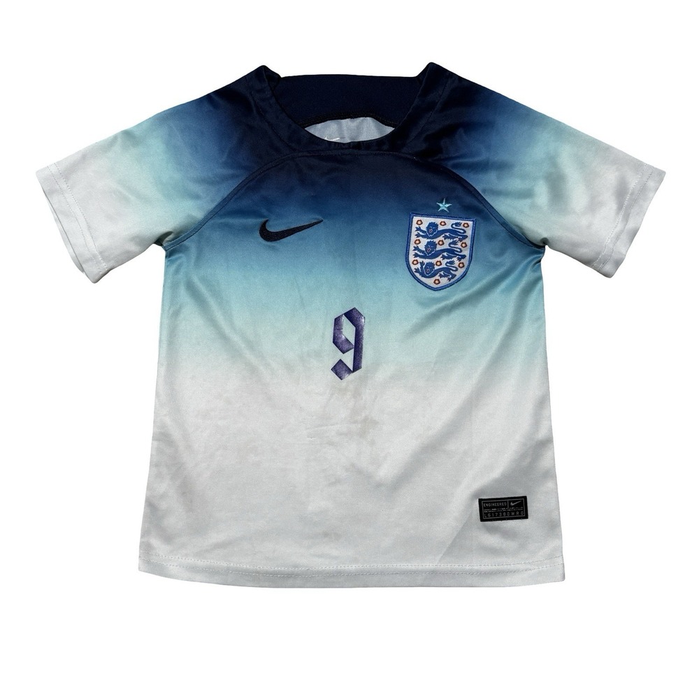 Nike Toddler Kids Customized England Home Jersey "Marshall" Size 12M 13.5 x 18.5